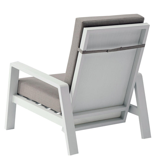 Sofá 1 plaza Albury aluminio blanco