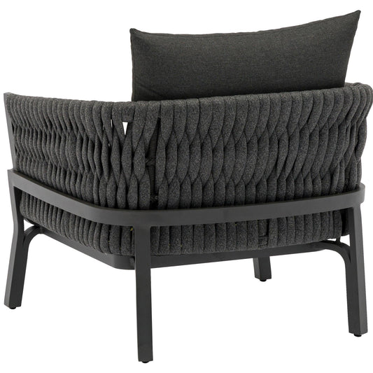 Sofá 1 plaza Anmore aluminio antracita textil antracita