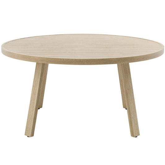 Mesa de comedor Harmony Ø 150 cm aluminio efecto madera