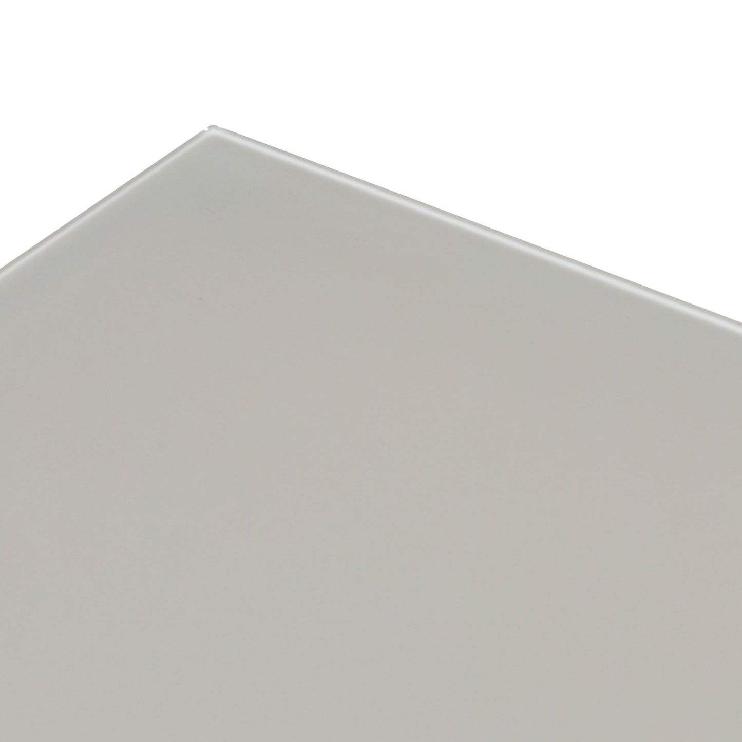 Mesa de comedor Adin 90*90 cm aluminio blanco y cristal gris claro