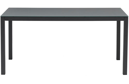 Mesa de comedor Adin 160*90 cm aluminio y cristal antracita