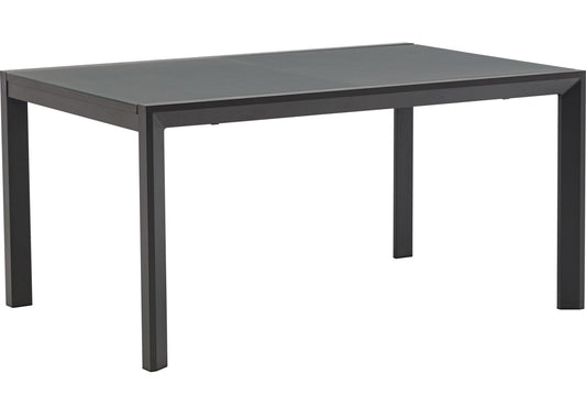 Mesa extensible ORICK 100*150/225 cm aluminio y cristal antracita