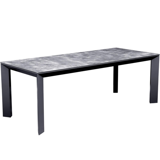 Mesa de comedor Onix 210*90 cm aluminio antracita cristal cerámico gris antracita