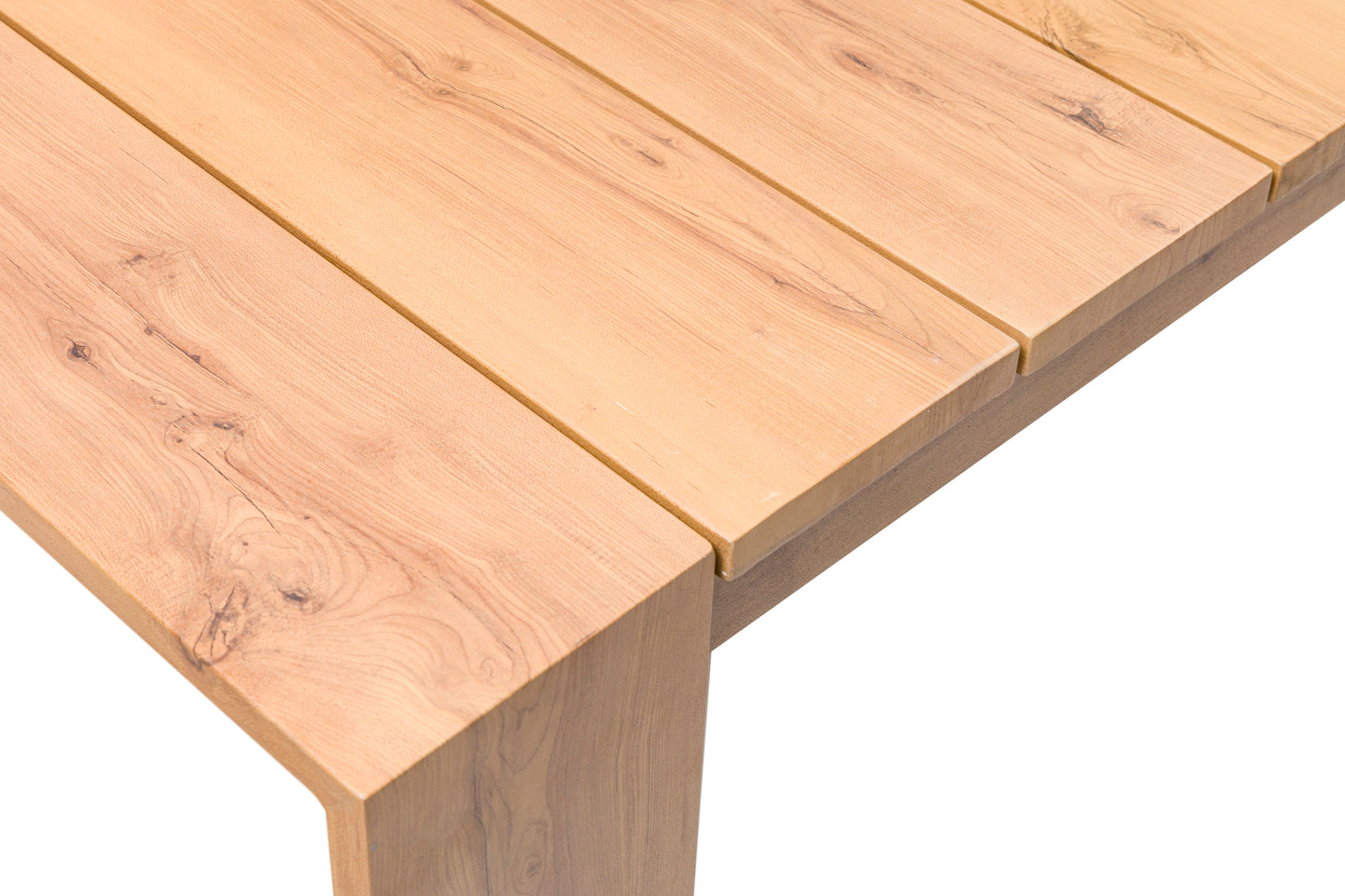 Mesa rectangular Java 200x90x75 cm aluminio efecto teca natural