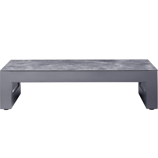Mesa de centro Onix aluminio antracita cristal cerámico gris antracita