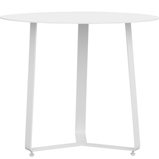 Mesa auxiliar Bangor Ø 60 cm aluminio blanco