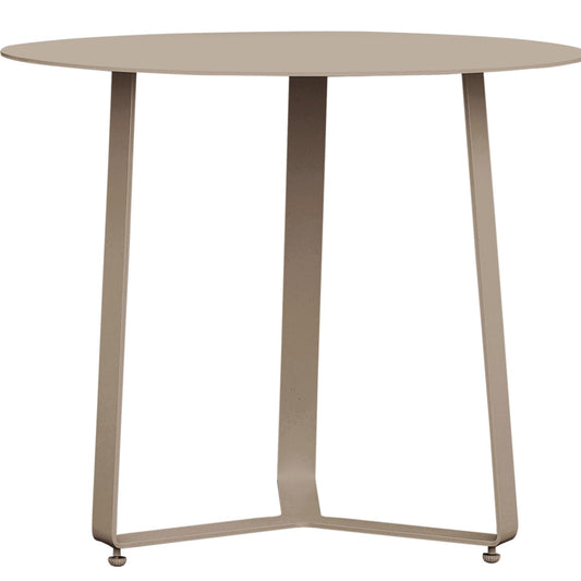 Mesa auxiliar Bangor Ø 60 cm aluminio taupe