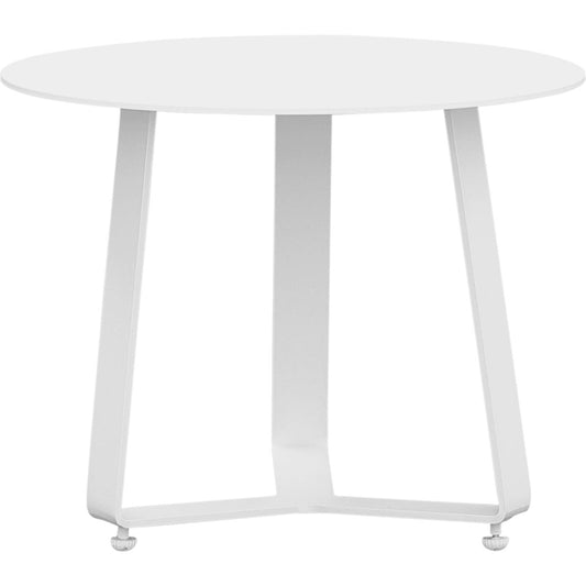 Mesa auxiliar Bangor Ø 45 cm aluminio blanco