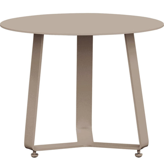 Mesa auxiliar Bangor Ø 45 cm aluminio taupe
