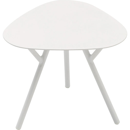 Mesa auxiliar Galt Ø 50 aluminio blanco