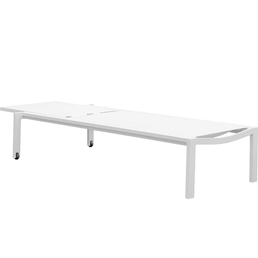 Tumbona Bangor aluminio blanco y textilene blanco