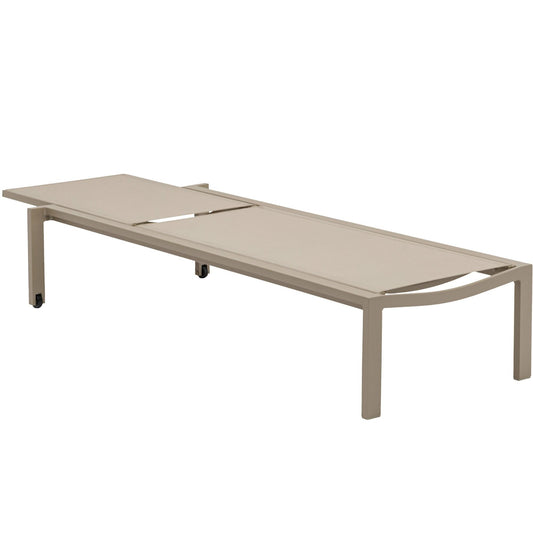 Tumbona Bangor aluminio taupe y textilene taupe