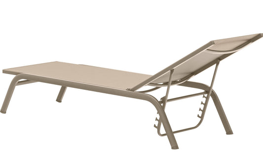 Tumbona Galt aluminio taupe y textilene taupe