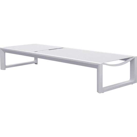 Tumbona Onix aluminio blanco textilene gris claro