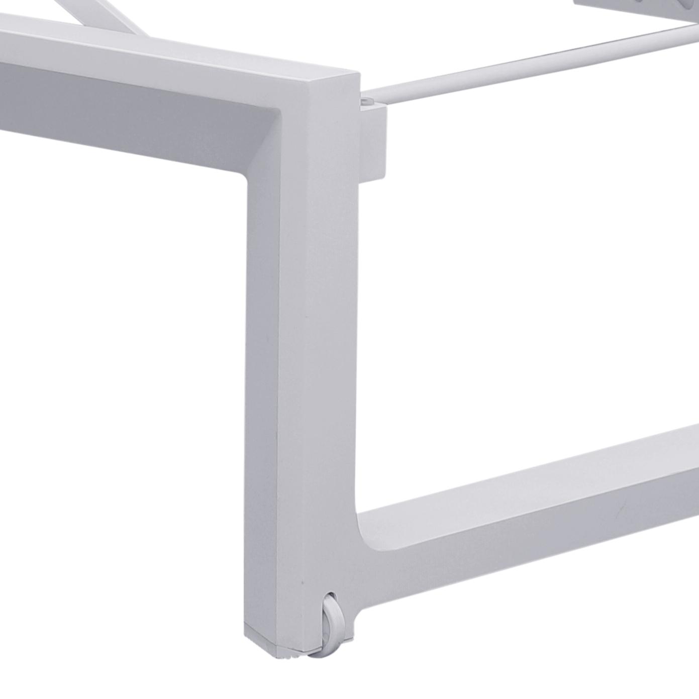 Tumbona Onix aluminio blanco textilene gris claro