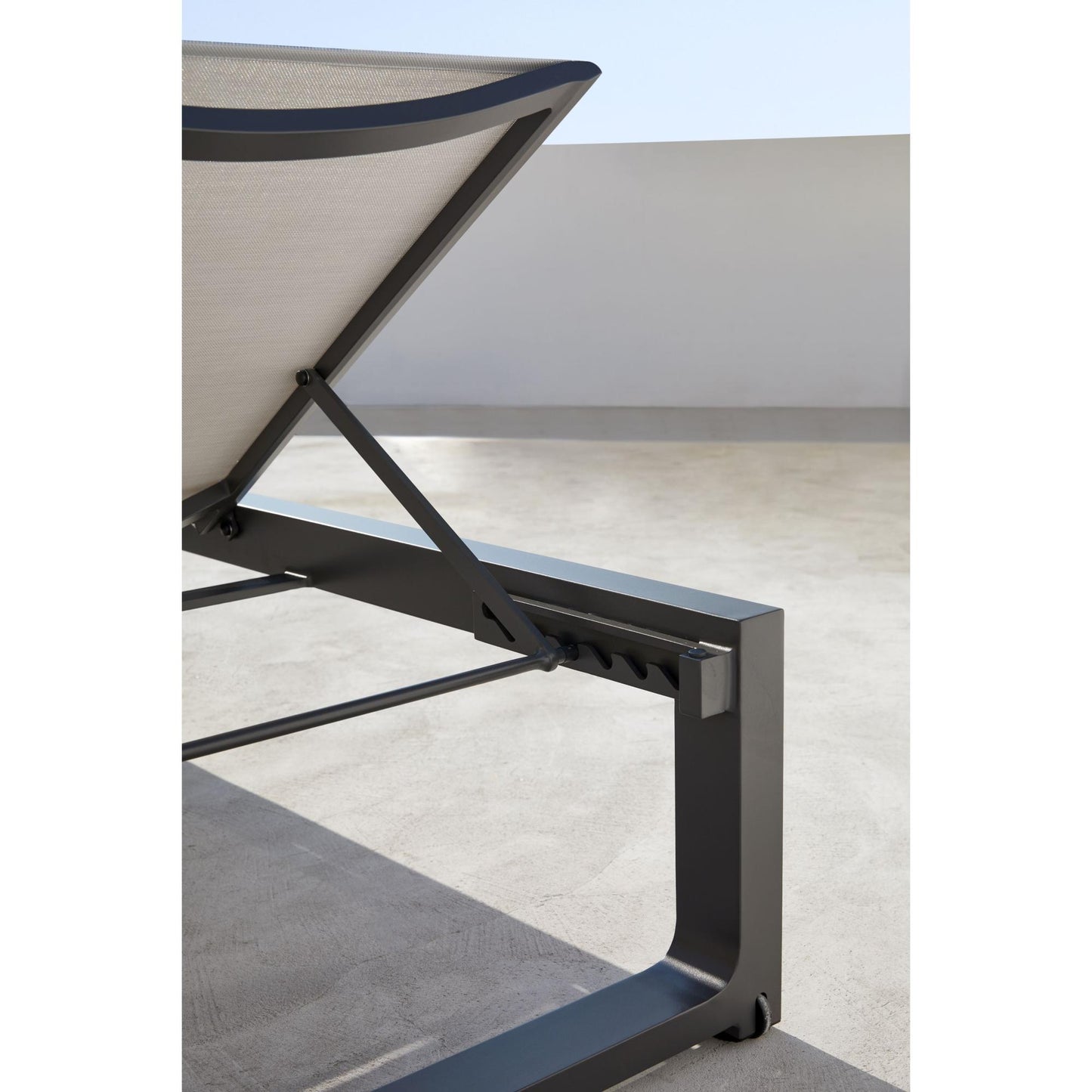 Tumbona Onix aluminio antracita textilene gris medio