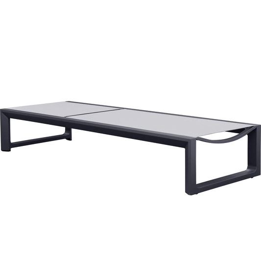 Tumbona Onix aluminio antracita textilene gris medio