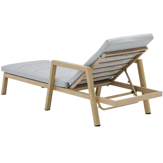 Tumbona Harmony aluminio efecto madera.