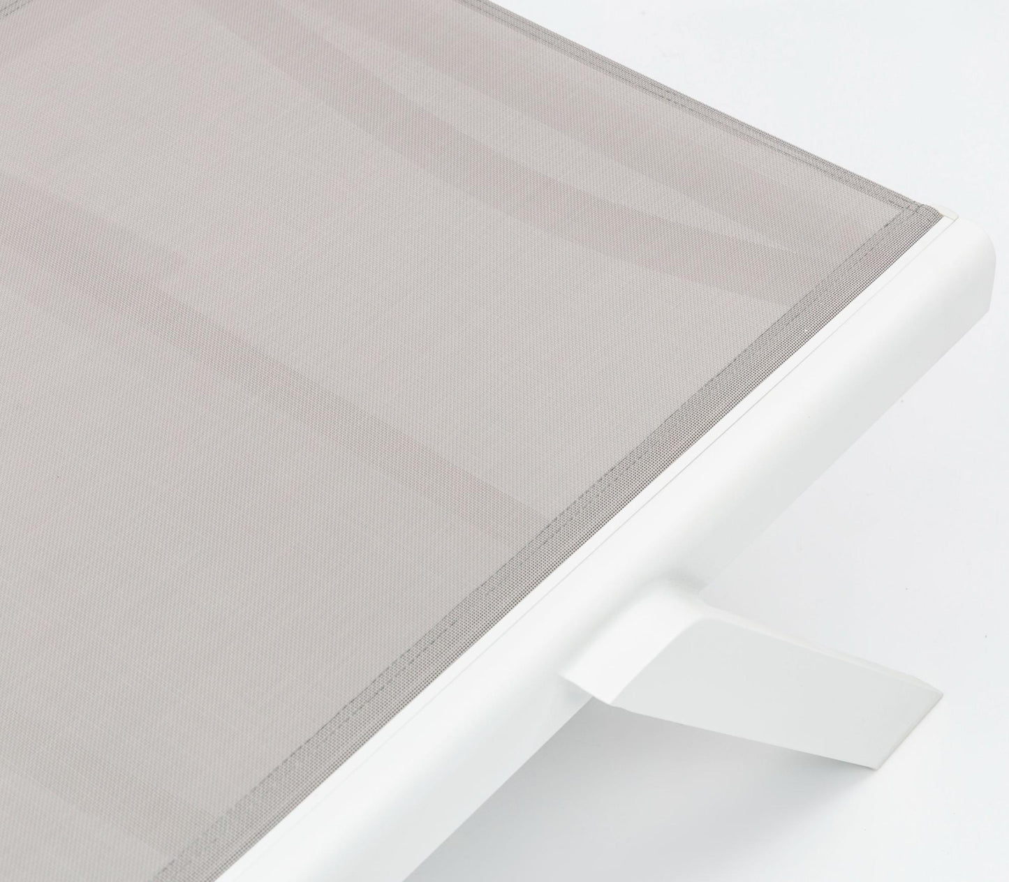 Tumbona Alameda aluminio blanco y textilene gris claro