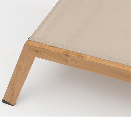 Hamaca apilable Java 205x65x35 cm aluminio efecto teca natural