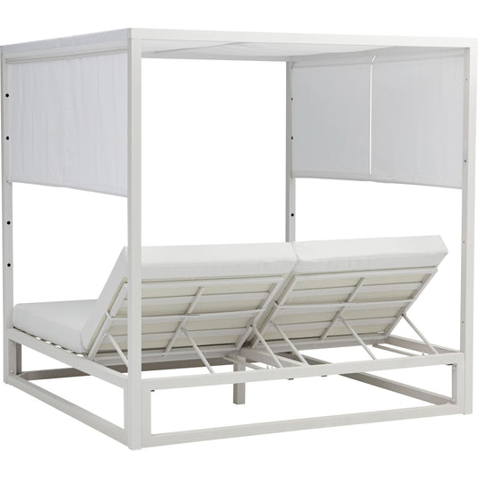 Daybed Edna aluminio y tejido náutico blanco