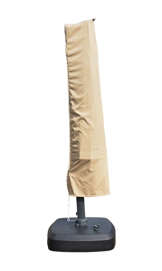 Sombrilla Kioto rectangular 300x400 cm con pie lateral y base rellenable de 150 kg.