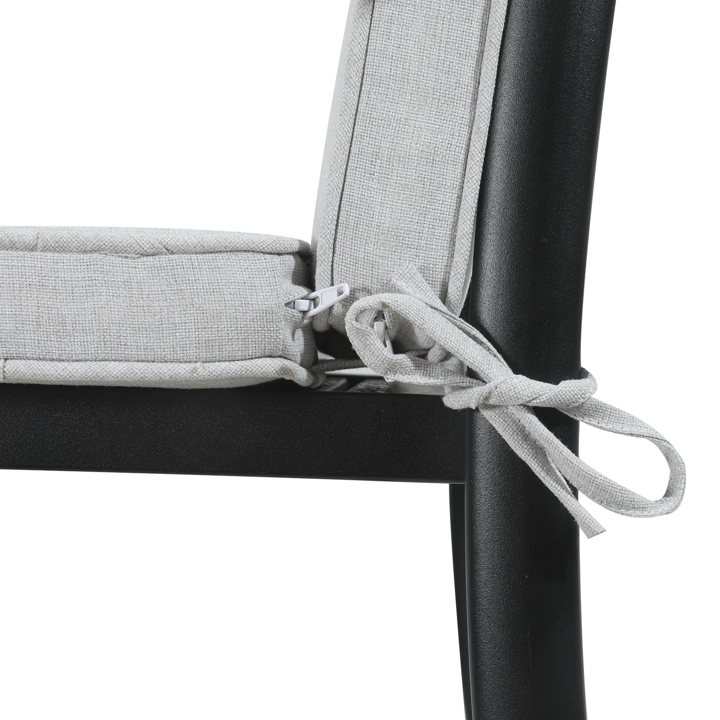 Cojín de asiento y respaldo 45x91x5 cm color gris claro