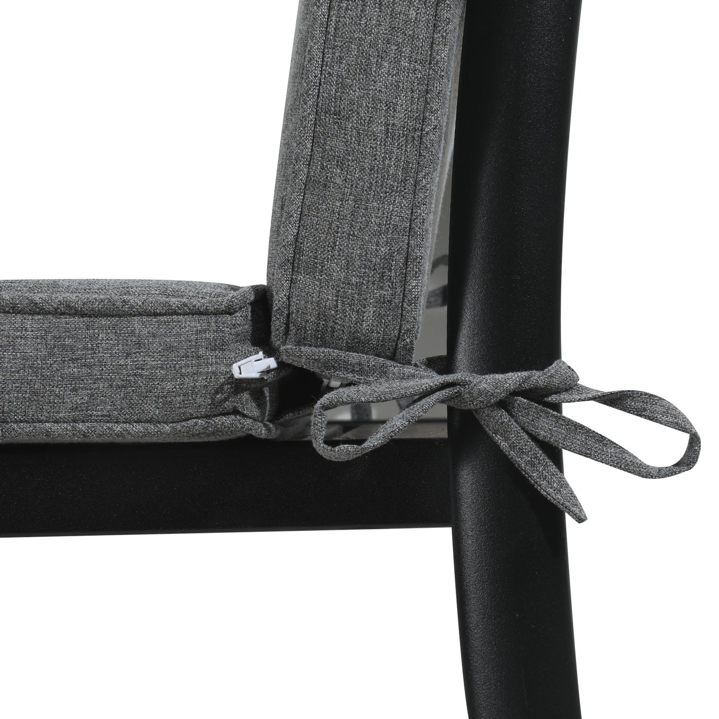 Cojín de asiento y respaldo 45x91x5 cm color gris oscuro.