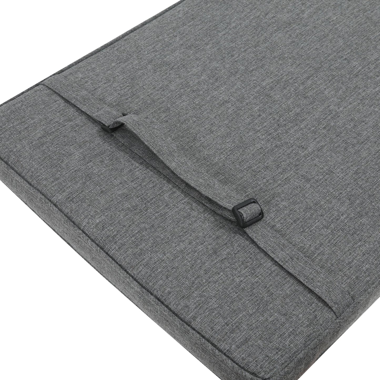 Cojín de asiento y respaldo 45x91x5 cm color gris oscuro.