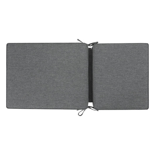 Cojín de asiento y respaldo 45x91x5 cm color gris oscuro.