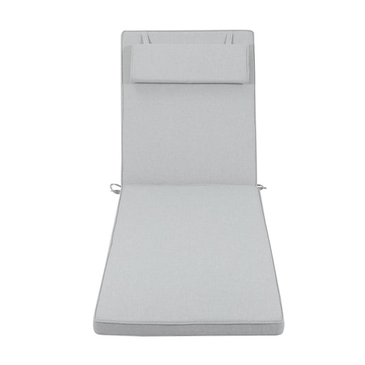 Cojín para tumbona Roxas 59x196x5 cm color gris claro