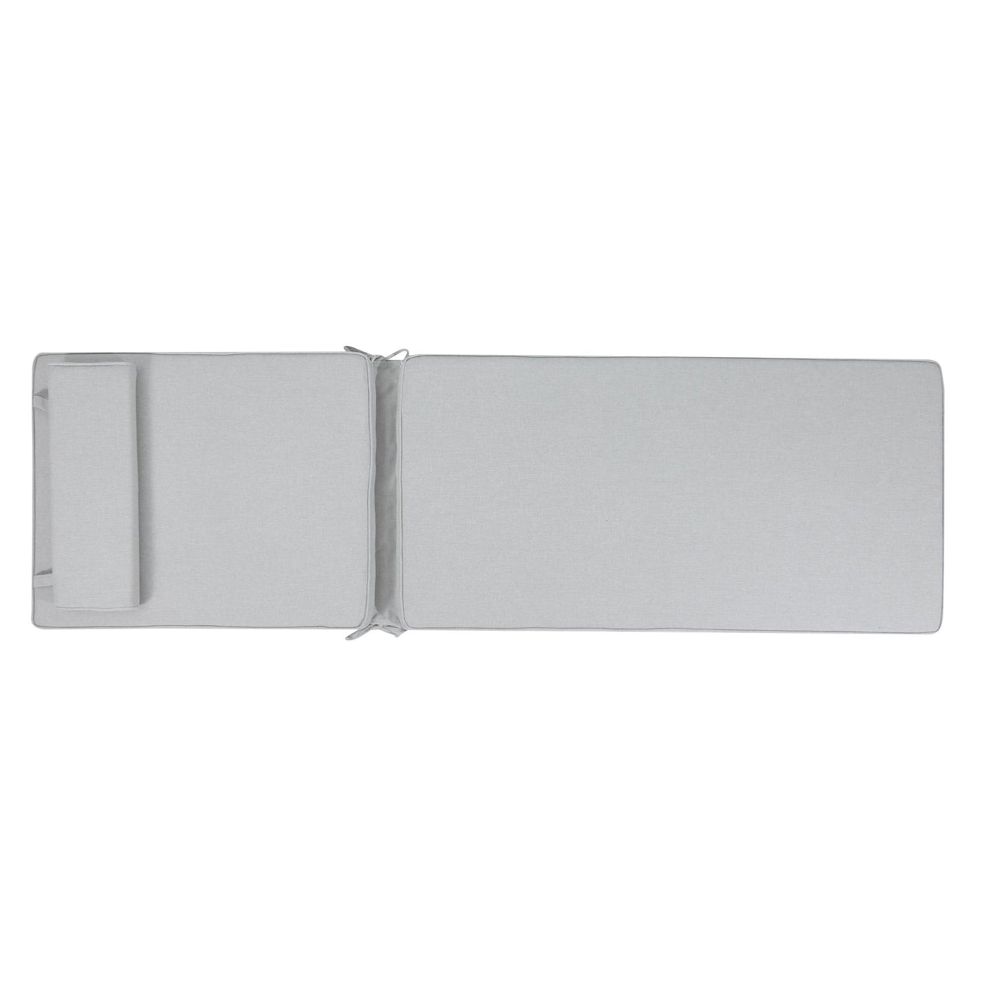 Cojín para tumbona Roxas 59x196x5 cm color gris claro