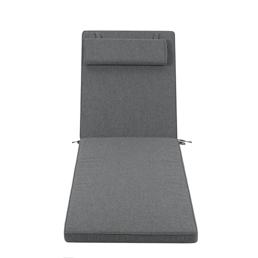 Cojín para tumbona Roxas 59x196x5 cm color gris oscuro