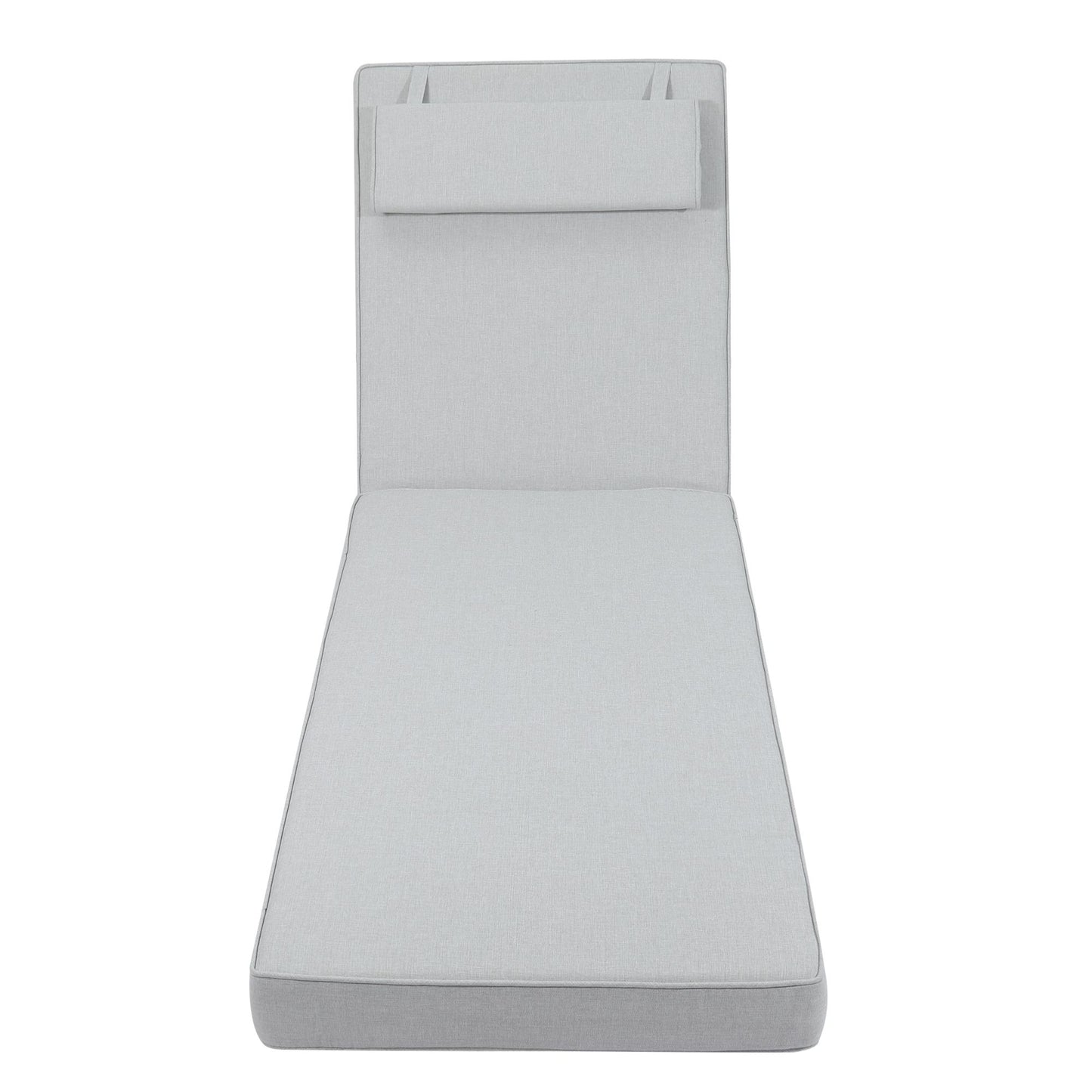 Cojín para tumbona Roxas 59x199x10 cm color gris claro