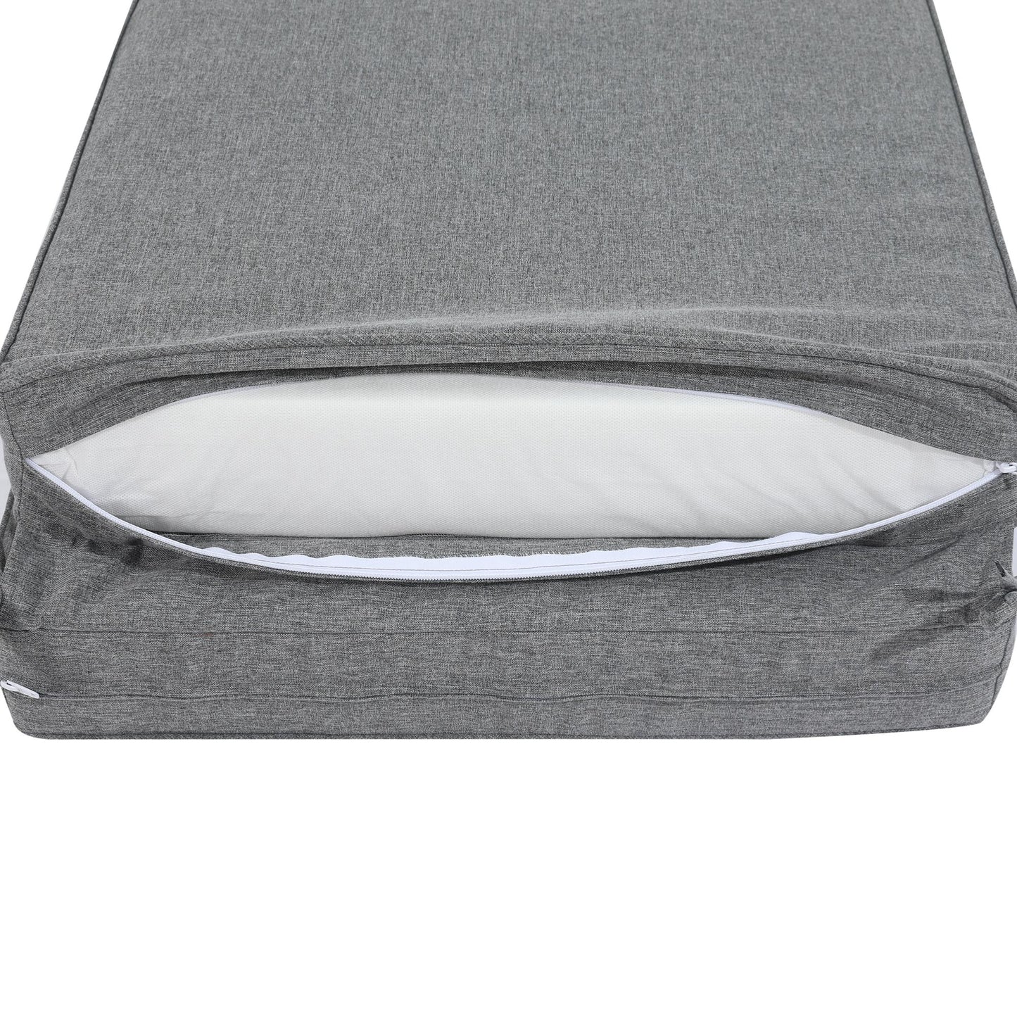 Cojín para tumbona Roxas 59x199x10 cm color gris oscuro