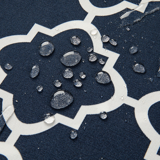 Cojín decorativo 45x45x12 cm estampado azul marino / blanco