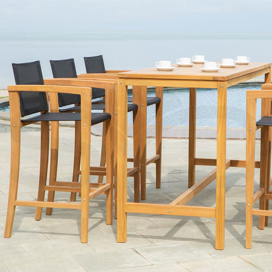 Silla bar Candon textilene negro