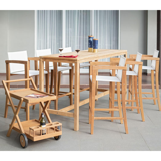 Silla bar Candon textilene blanco