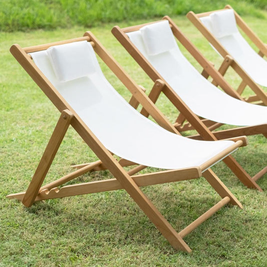 Tumbona relax Candon textilene blanco