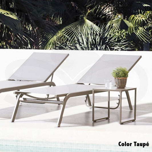 Mesa auxiliar Davis aluminio taupe