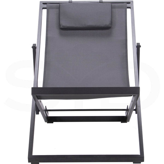 Tumbona Davis aluminio y textilene antracita