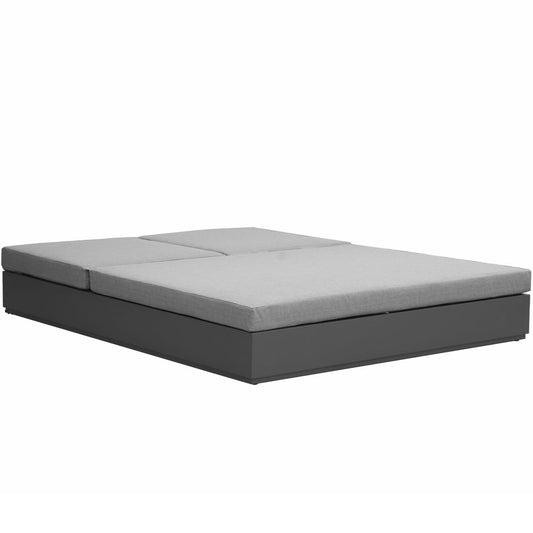 Daybed Ione aluminio antracita y textil gris medio