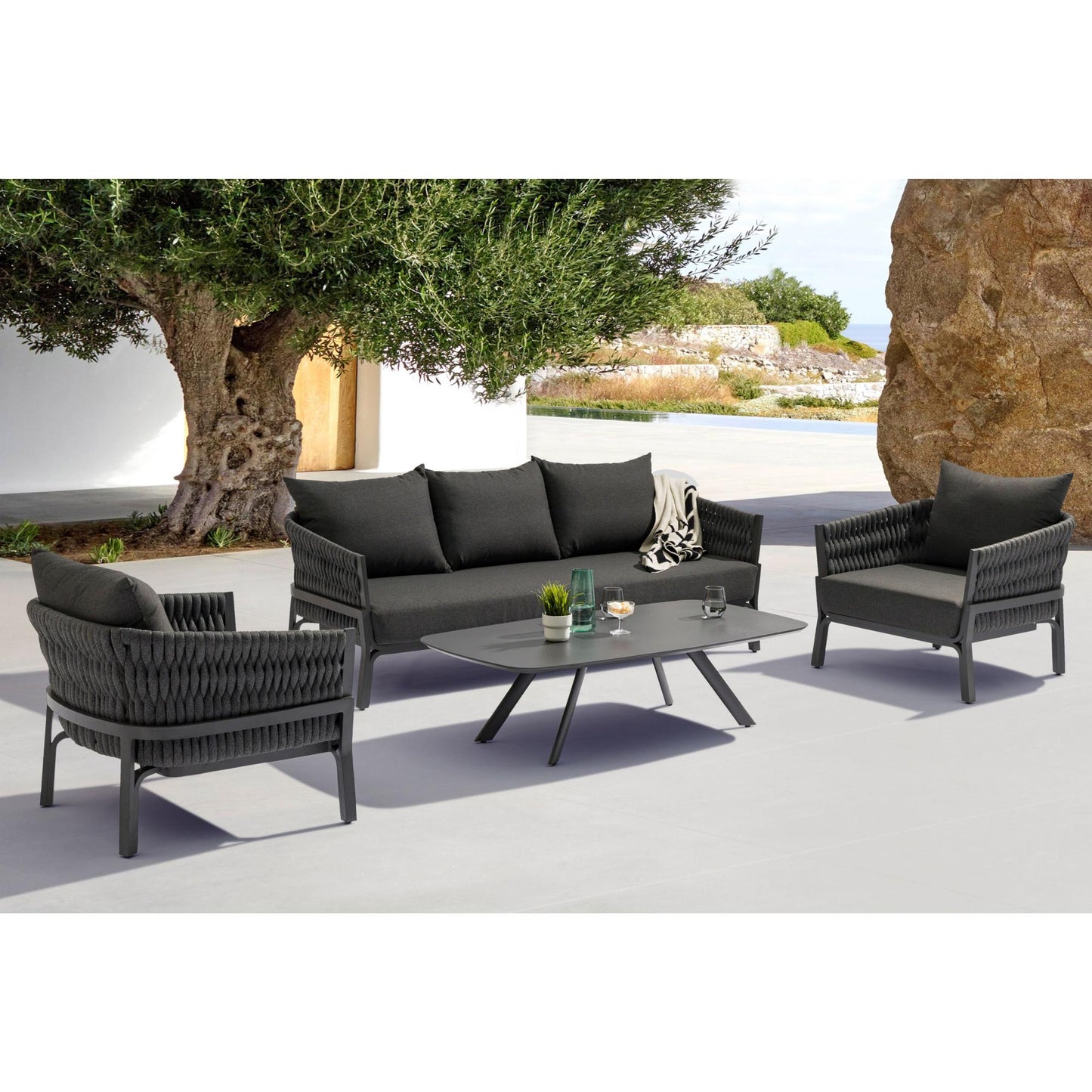 Mesa de centro Anmore aluminio antracita