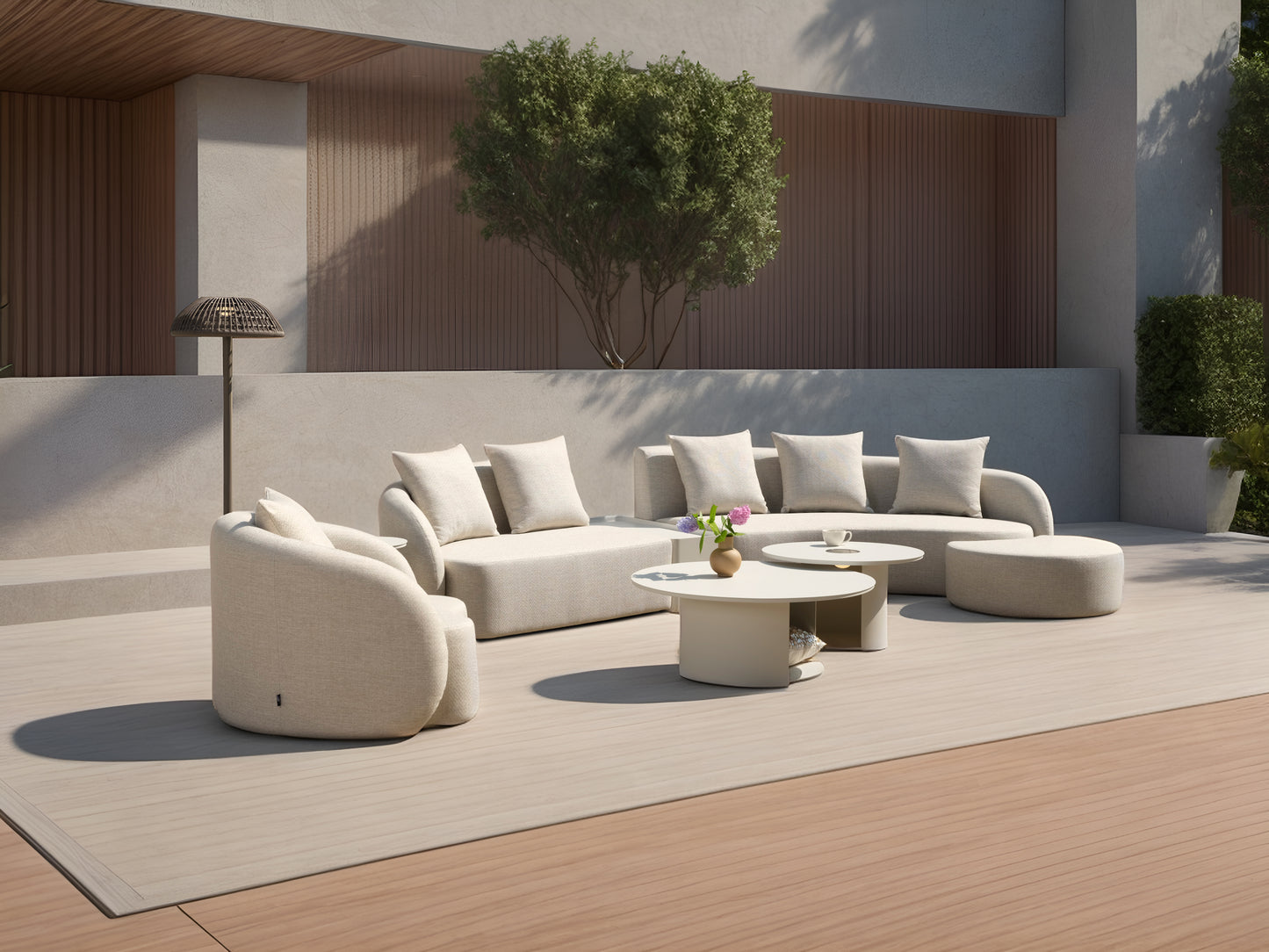 Sofá 2 plazas Corinto brazo izquierdo beige