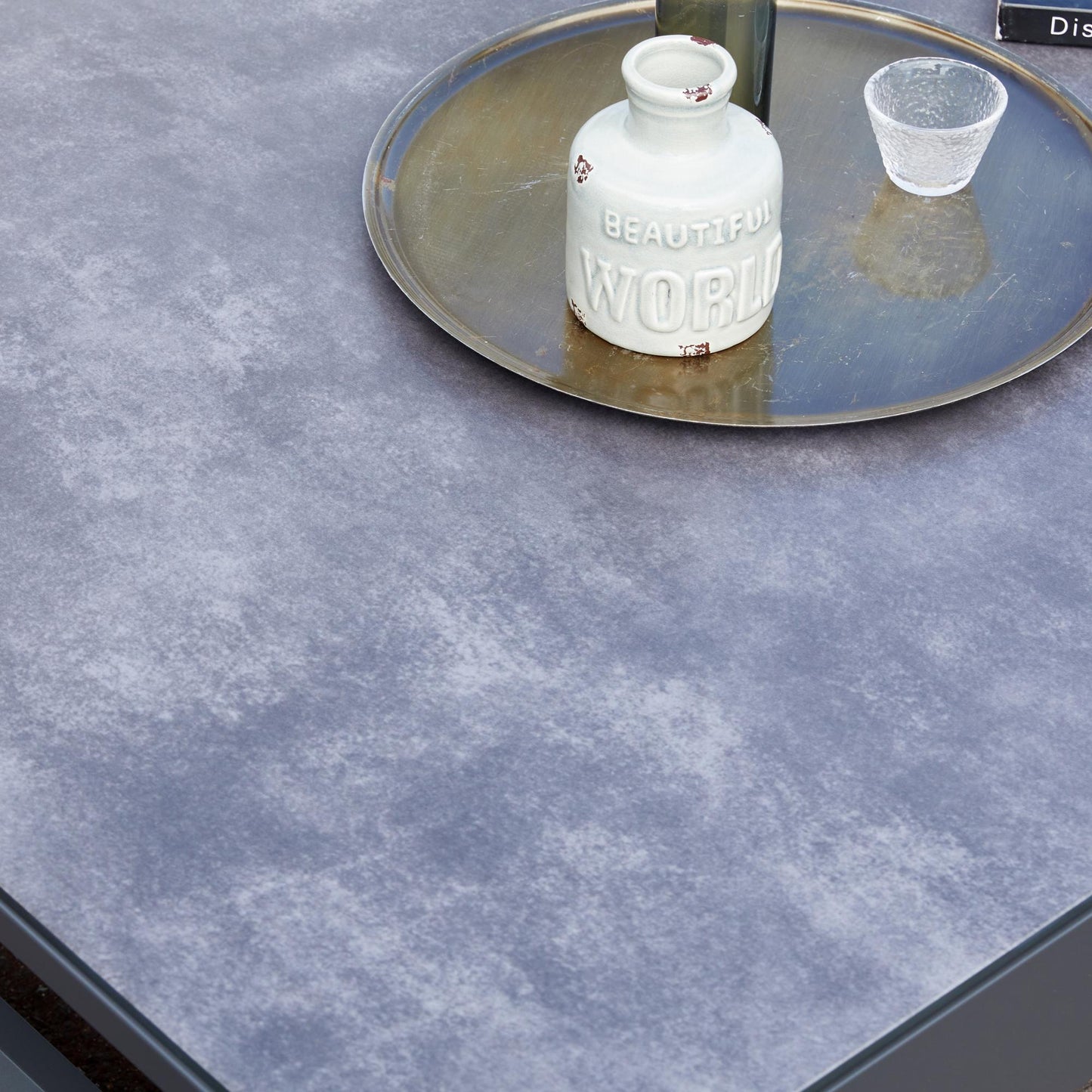 Mesa de centro Onix aluminio antracita cristal cerámico gris antracita