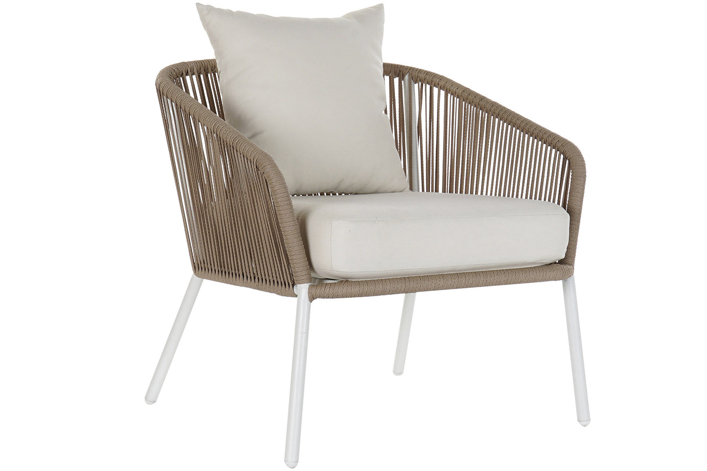 Conjunto Relax Jardín Aluminio y Cuerda Sofá + 2 Sillones + Mesa