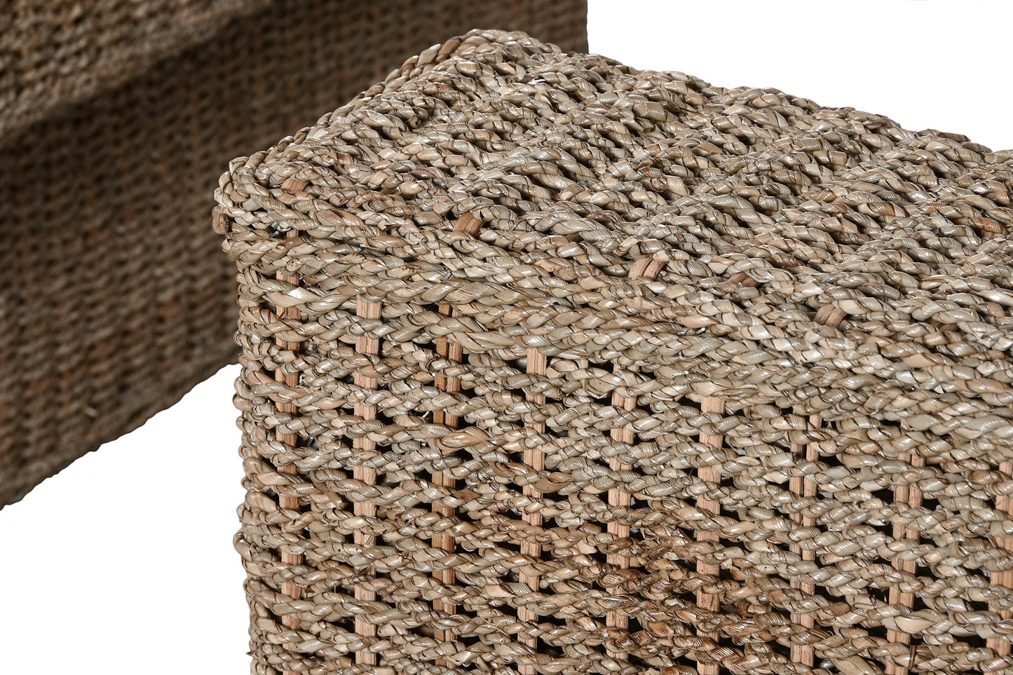 Rinconera Modular de Jardín 2 Módulos | Fibra Natural de Teca Artesanal