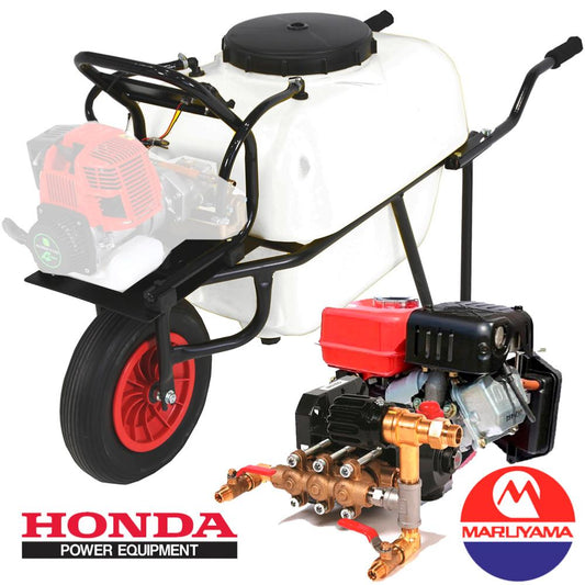 Carretilla fumigadora Maruyama motor Honda 100L 40bar 15ltr/min 1 rueda