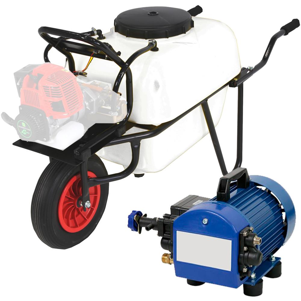 Carretilla fumigadora 100L motor Eléctrico 30bar 10L. 1 rueda