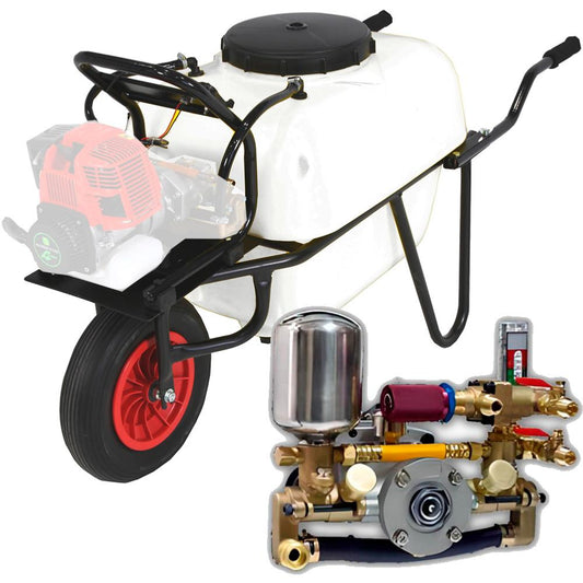 Carretilla fumigadora 100L motor Eléctrico 40bar 10L. 1 rueda